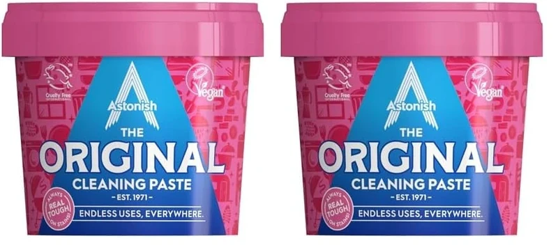 Astonish The Original Cleaning Paste, Multi-Purpose, No Harsh Chemicals, Mandarin & Peaches Scent, 500g (Pack of 2)