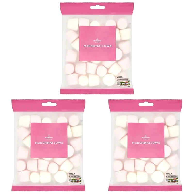 Morrisons Marshmallows 200 g x 12 (Pack of 3)