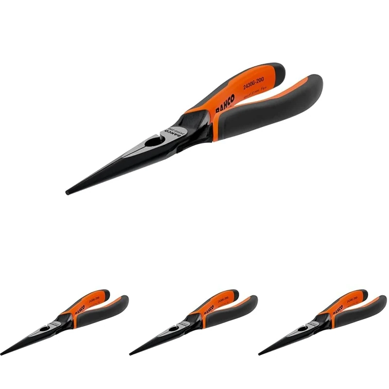 Bahco 2430G-200 Long Nose Plier 200MM (Pack of 4)