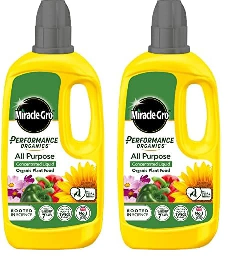 Miracle-Gro Performance Organics All Purpose Concentrate Plant Food, 800Ml (Pack of 2)