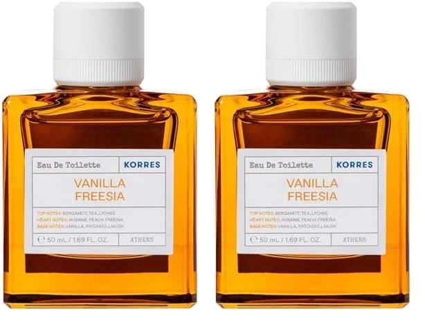 KORRES Vanilla Freesia Eau de Toilette For Her 50ml (Pack of 2)