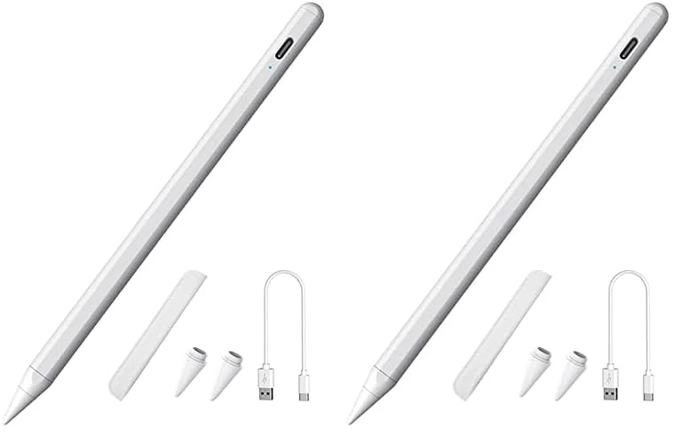 Stylus Pen for iPad Palm Rejection Tilt Function High Precise Stylus for iPad Pencil Accessories Compatible with Apple iPad Mini 5/6 iPad Pro 11/12.9 Inch iPad 6/7/8/9 iPad Air 3/4 (Pack of 2)
