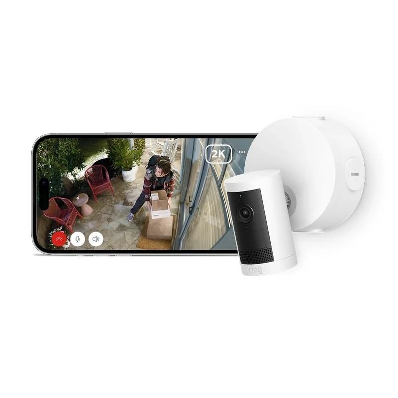 Ring Outdoor Camera Plus (newest gen) Power over Ethernet | Wide-Angle Retinal 2K Video I Non-stop power Security Camera | alternative to CCTV system I 30-day free trial of Ring Subscription Plan