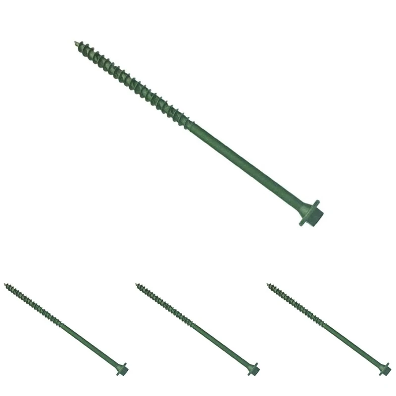 ForgeFast Timber Fixing Screws | 7.0 x 200mm | Green | Tub 50 (Pack of 4)