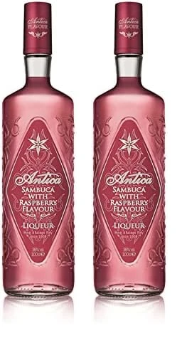 Antica Raspberry Sambuca 1 Litre (38 Percent ABV) (Pack of 2)