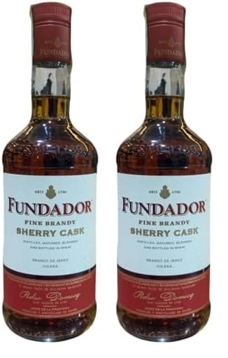 Fundador Solera Reserva Spanish Brandy 70 cl | Fundador Solera Reserva | The Legacy of 150 Years of Craftsmanship | Award Winning Premium Spanish Brandy 36% vol (Pack of 2)