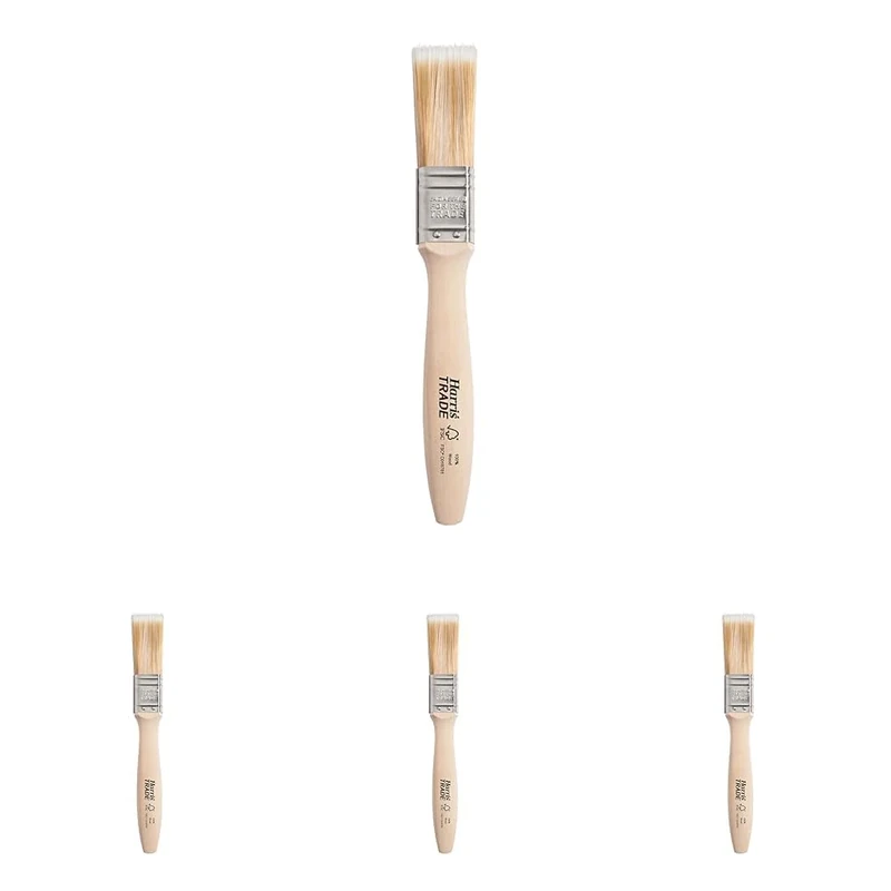 Harris Trade Fine Tip Emulsion & Gloss Paint Brush 1", Wood, Multicolor, L (Pack of 4)
