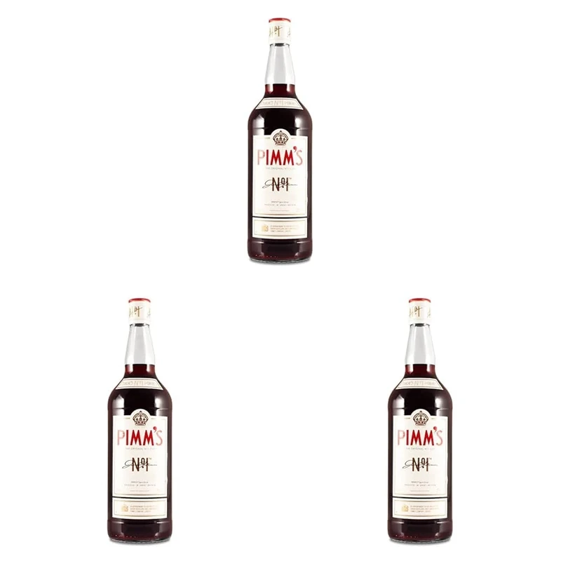 Pimm's | the Original No. 1 Cup | 25% vol | 1L | Fruity Flavour | Herbal Botanicals | Caramelised Orange & Warm Spices | Gin Based Spirit | For Cocktails & Summer Drinks (Pack of 3) - Image 1