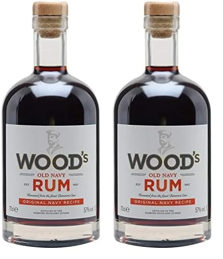 Woods Old Navy Rum, 70 cl (Pack of 2)