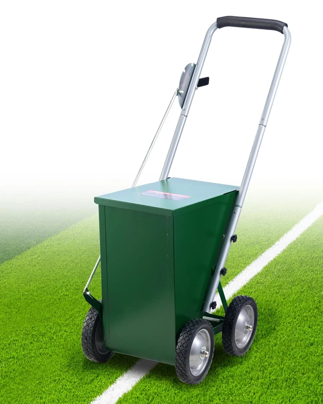 VEVOR Dry Line Marker, 4-Wheel, 2 or 4 in Lines, Field Dry Line Chalker, Adjustable Line Marker, with Rubber Adjustment Handle, 50 lbs Large Powder Capacity, for Baseball and Softball Infield, Green - Image 1
