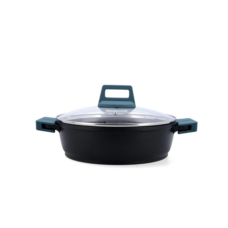 Quid Confort 24 cm 2.7 Litre Cast Aluminium Lunch Box Suitable for Glass Ceramic Induction 2 Layers with Non-Stick Coating