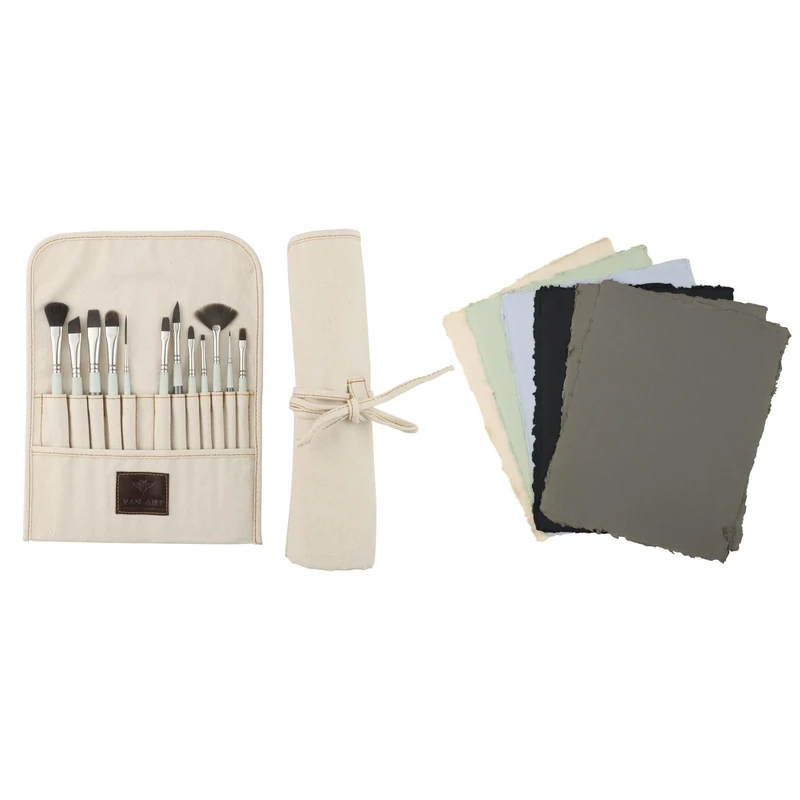 Pan Art Brush Wrap & Storage Pouch – Travel-Ready Organizer for Studio and Outdoor Painting – Professional Artist Quality Accessory