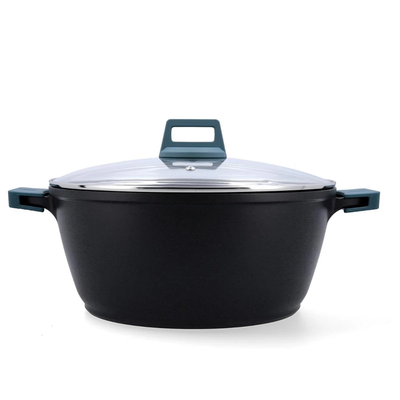 Quid Comfort Casserole Cast Aluminium 32 cm – 9.2 litres Aluminium Suitable for Ceramic Hob Suitable for Induction 2 Layers Non-Stick