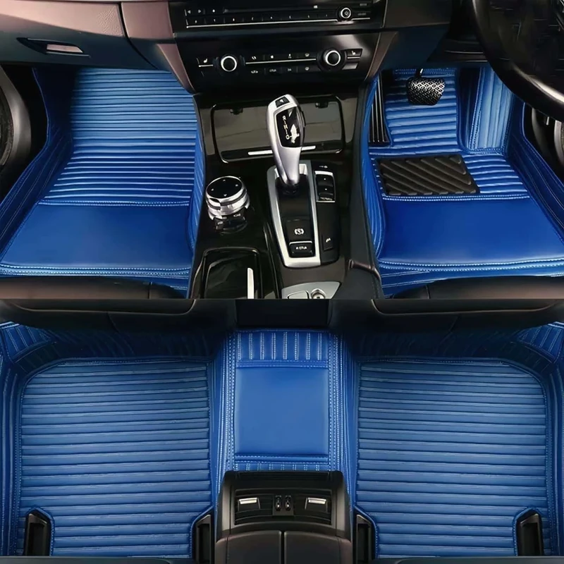 Custom car Floor mats 99% Suitable for Cars, SUVs, Sports Cars, Trucks, car mats All-Weather Personalized, Fully Cover Luxury car Foot mats, Non-Slip Floor mats. (Blue-3D)