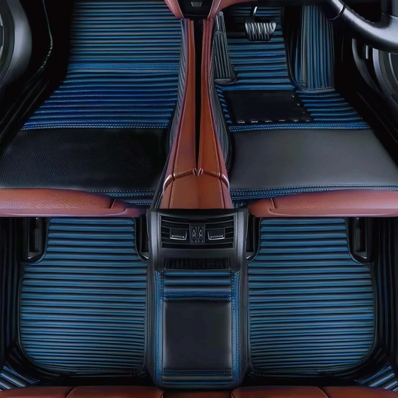 Custom car Floor mats 99% Suitable for Cars, SUVs, Sports Cars, Trucks, car mats All-Weather Personalized, Fully Cover Luxury car Foot mats, Non-Slip Floor mats. (Dark Blue-3D)
