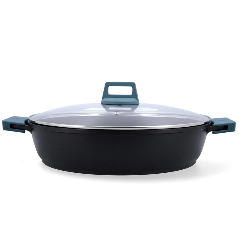 Quid Confort Cast Aluminium Lunch Box 36 cm - 7.2 Litre Aluminium Suitable for Glass Ceramic Induction 2 Layers with Non-Stick Coating