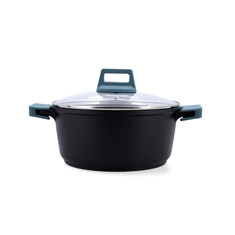 Quid Comfort Casserole Cast Aluminium 24 cm – 4.2 litres Aluminium Suitable for Ceramic Hob Suitable for Induction 2 Layers Non-Stick