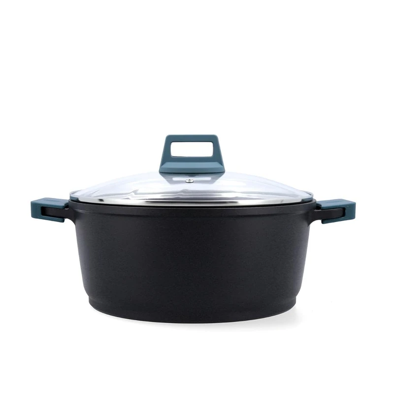 Quid Comfort Casserole Cast Aluminium 28 cm – 6.6 litres Aluminium Suitable for Ceramic Hob Suitable for Induction 2 Layers Non-Stick