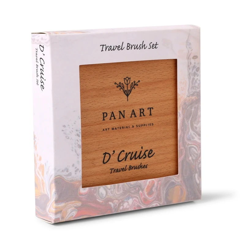 Pan Art Brush Set No. 04-08 – Versatile Artist Brushes for Watercolour & Gouache, Acrylics – Premium Brush for Artists Painting Set for Beginners & Professionals