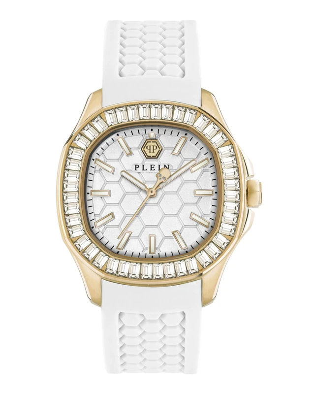 Philipp Plein Women's Analogue Quartz Watch with Silicone Strap PWTAA0924