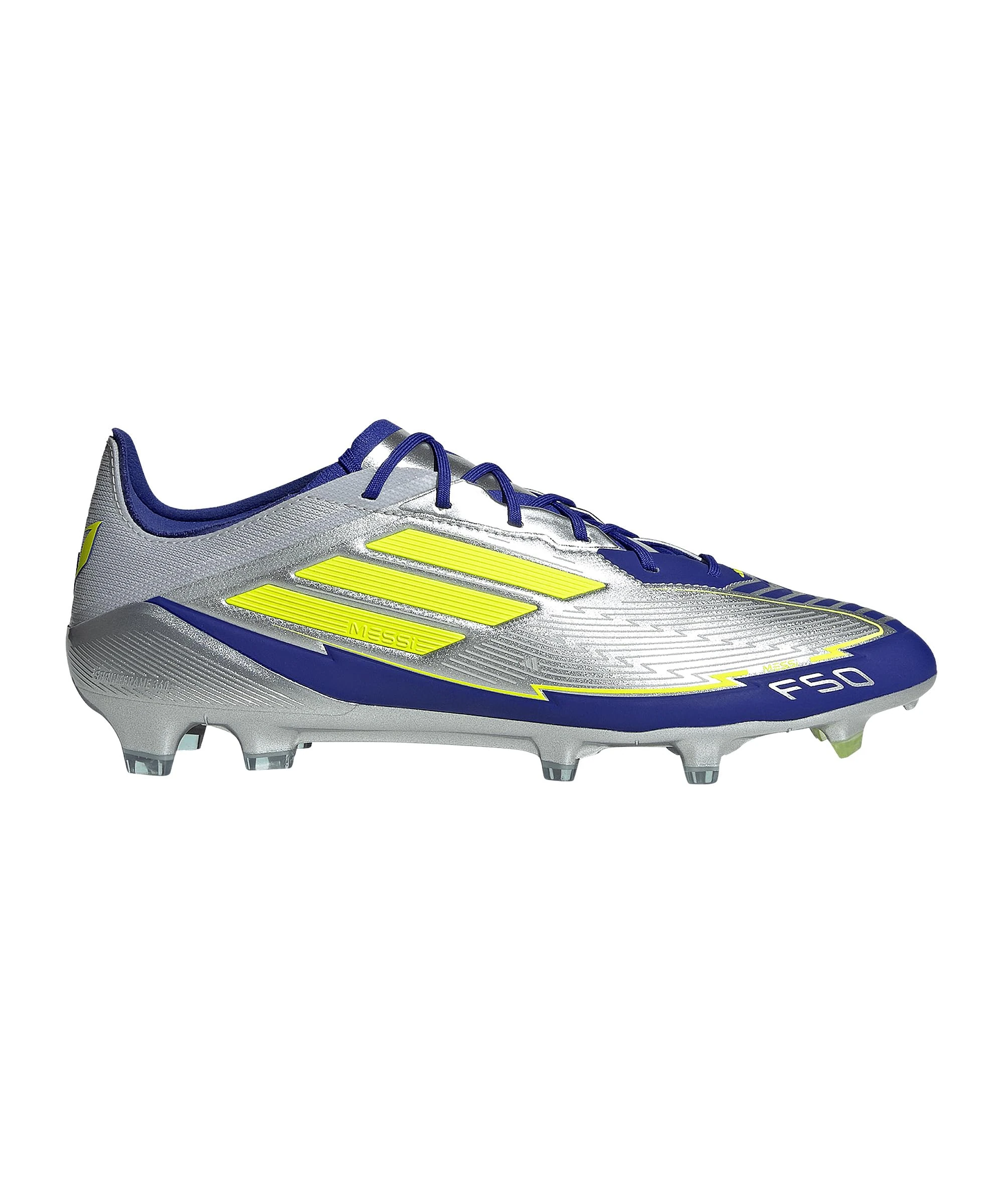 adidas Mens F50 Elite Adults Firm Ground Football Boots Silver/Blue 9 UK