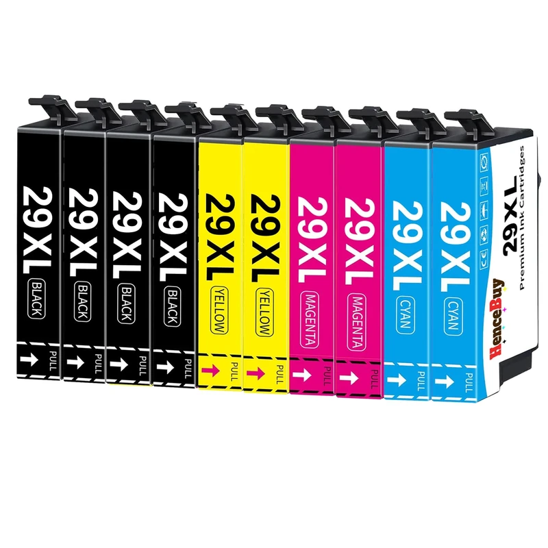 HenceBuy 29XL Ink Cartridges Compatible for Epson 29 XL for Expression Home XP-342 XP452 XP455 XP442 XP445 XP432 XP435 XP335 XP332 XP245 XP-247 XP-455 XP-335 (4 Black 2 Cyan 2 Magenta 2 Yellow)