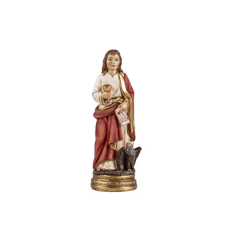 DRW Hand Painted Resin St. John the Evangelist Figurine 13 cm