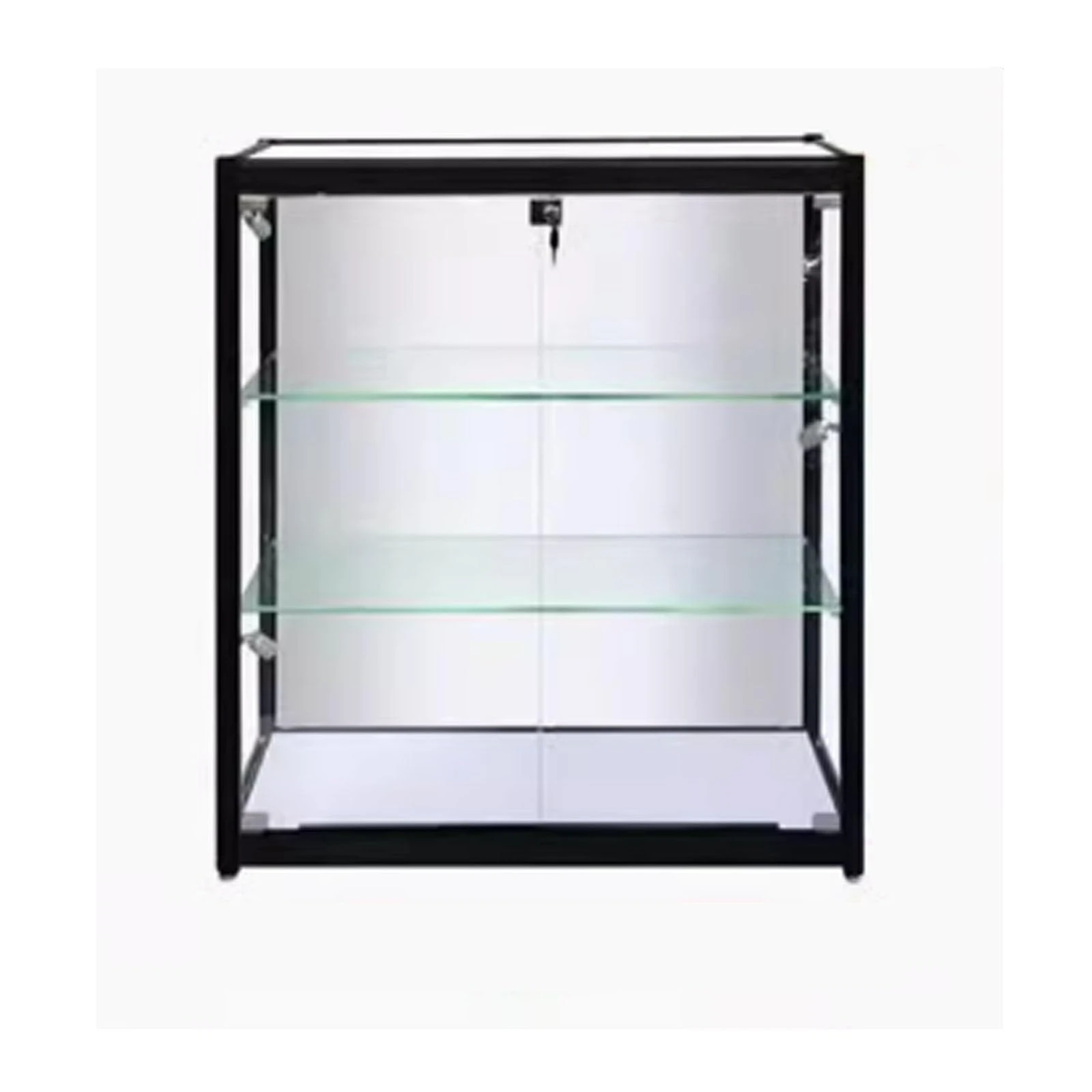 YPIOUREN Display cabinet with doors Showcase display cabinet Display case cabinet Shelf glass treasure collection display cabinet lockable display cabinet for living room bedroom(Black,92*80cm/36.2*31