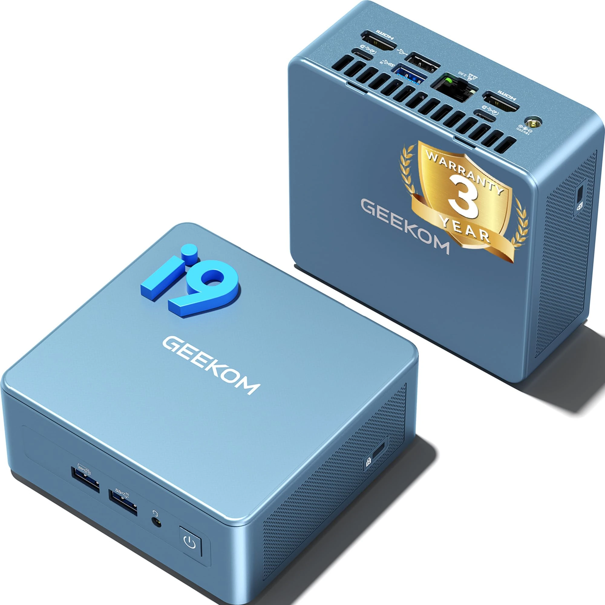 GEEKOM [2025 Ultra Quiet IT13 Mini PC Windows 11 Pro, with Intel i9-13900HK(Up to 5.4GHz) 32GB High-Speed RAM & 1TB NVMe SSD(Expandable), 4K@120Hz Quad Display/Dual USB4/WiFi 6E/BT5.2 for Office Home