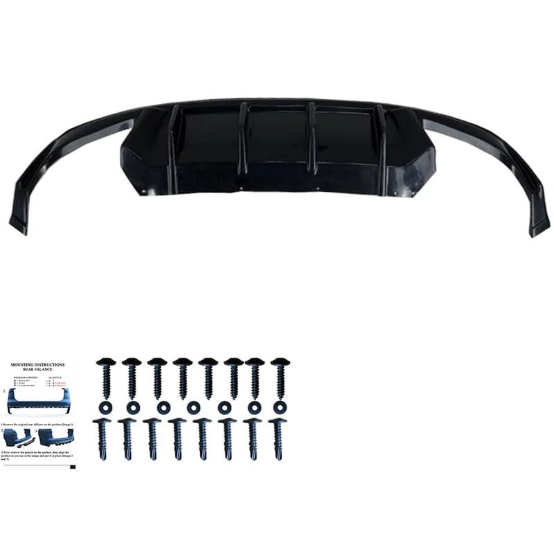 Oneway Rear Diffuser compatible with Skoda Octavia IV RS HB/Combi 2020- - Gloss black
