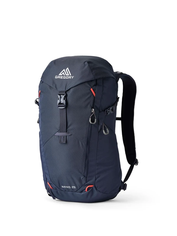 Gregory Essential Hiking - Nano 28 - Casual Backpack, 54 cm, 28 L, 0.63 KG, Lightweight day backpack, Reservoir Compatible, Colorful backpack, Blue (Spark Navy)