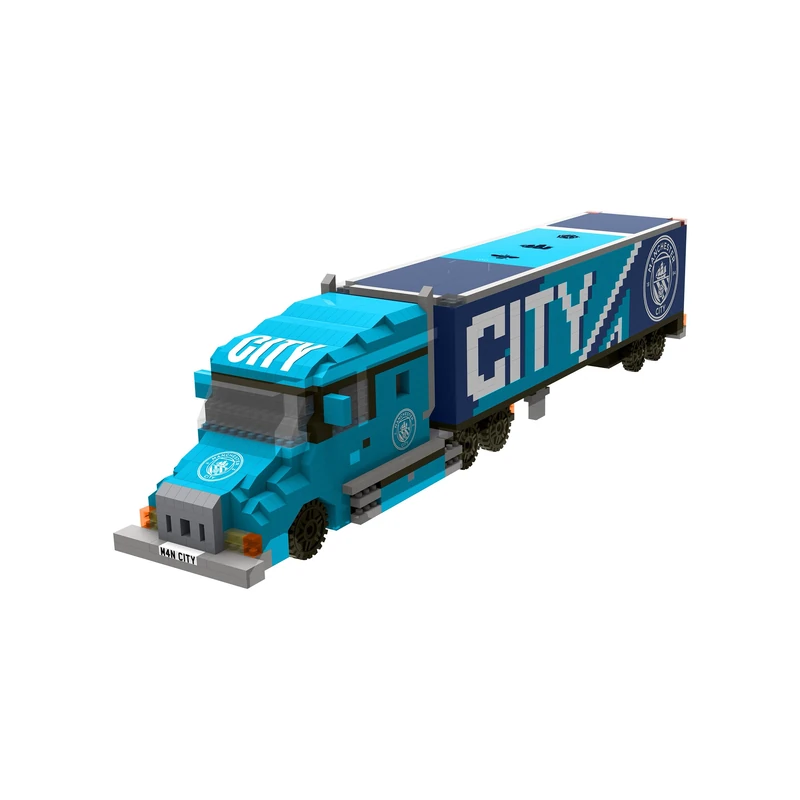 FOCO Officially Licensed Manchester City FC BRXLZ Lorry 3D Bricks Construction Toy Model