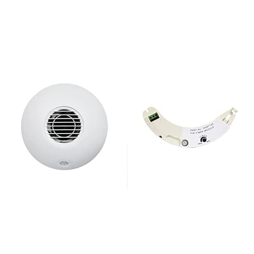 Airflow iCON 30 Extractor Fan – 100mm, 33 l/s, 10.7W – Includes Plug-in Motion Sensor & Timer Module – 3-Year Warranty