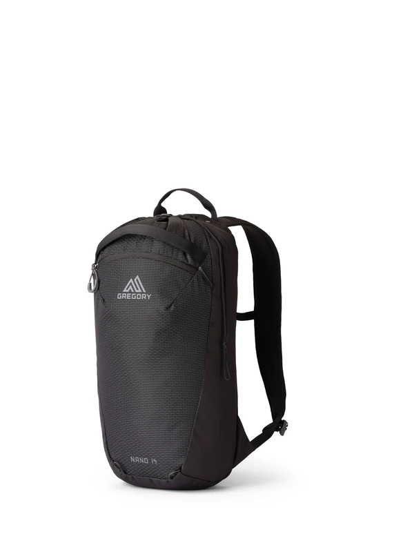 Gregory Essential Hiking - Nano 14 - Casual Backpack, 48 cm, 14 L, 0.33 KG, Lightweight day backpack, Reservoir Compatible, Colorful backpack, Black (Optic Black)