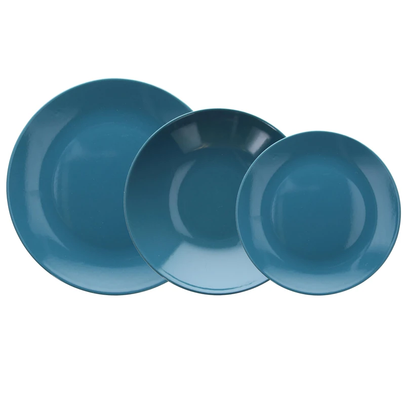 Tognana Natural Love 18-Piece Dinner Set for 6 People, Stoneware, Teal