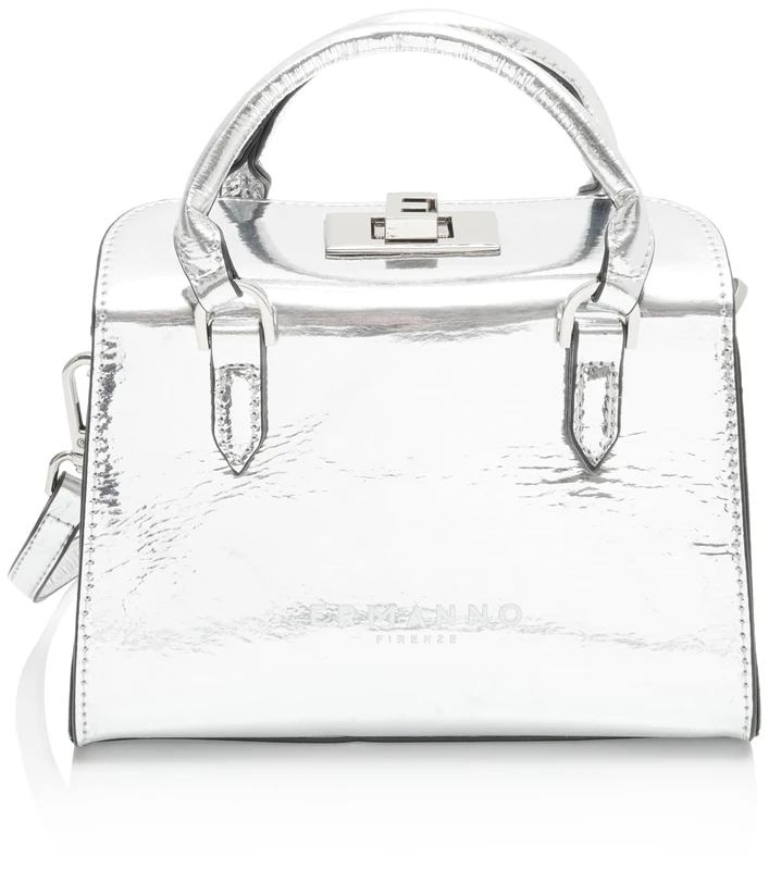 Ermanno Firenze Unisex's Tina Satch, Silver, XS
