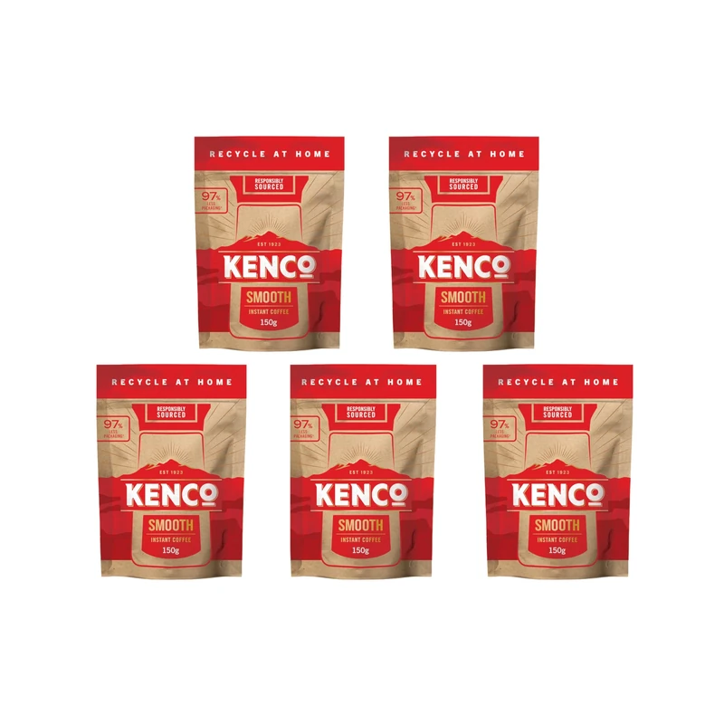 Kenco Smooth Instant Coffee Refill 150 g x 5 (750 g Total)