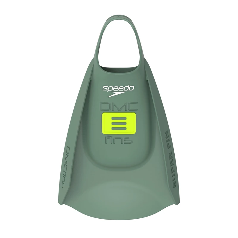 Speedo Unisex-Adult DMC Super Fin | Fitness | Bodysurfing | Body Boarding | Silicone | Easy-On | Premium Construction, GREEN, L