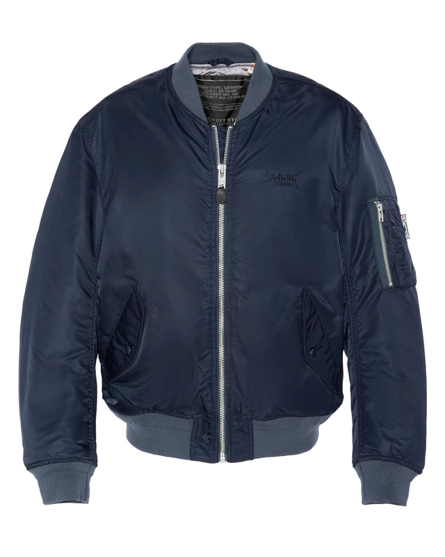 Schott NYC Men's Macampsrs-Dark Navy-l Jacket, Blue, L