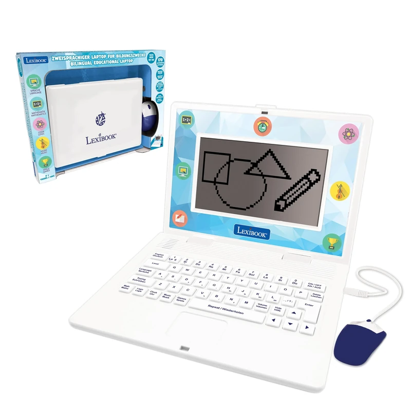 LEXIBOOK - Bilingual and Educational Laptop English/German - 170 Activities to Learn, Play Games and Music, Large Screen, JC599i3