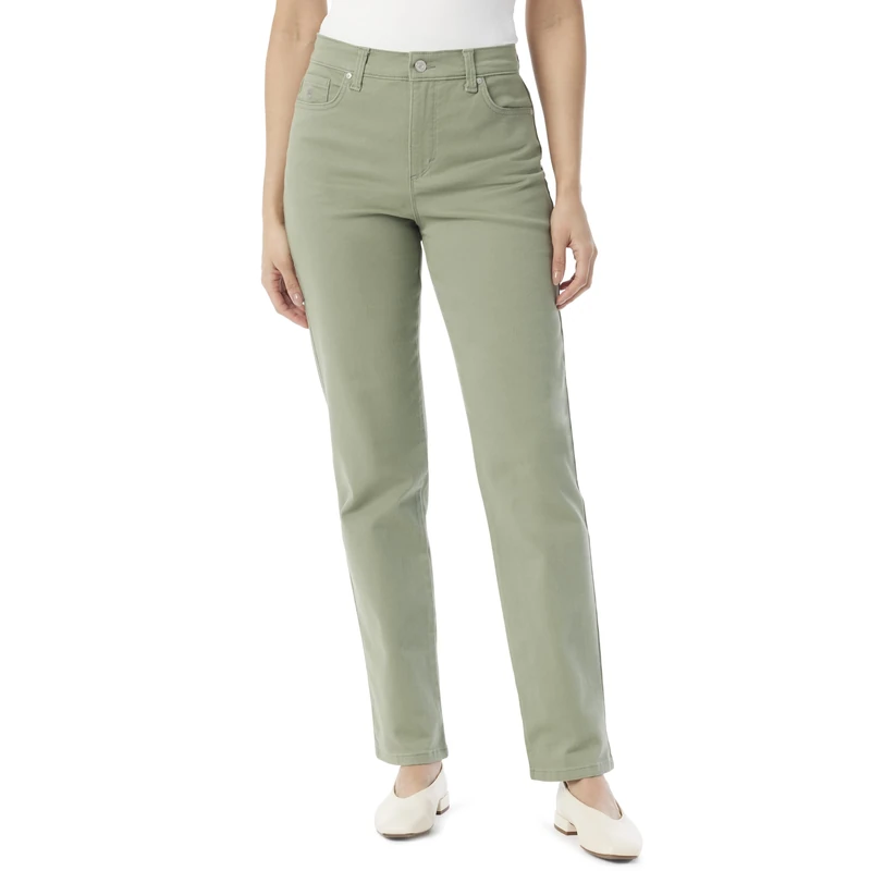 Gloria Vanderbilt Women's Amanda Classic High Rise Tapered Jean Standard, Garden Sage, 8