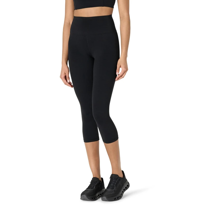 Amazon Essentials Women's Active FormFlex Buttery Soft High Waist 19” (48 cm) Inseam Capri Yoga Workout Leggings, Black, S