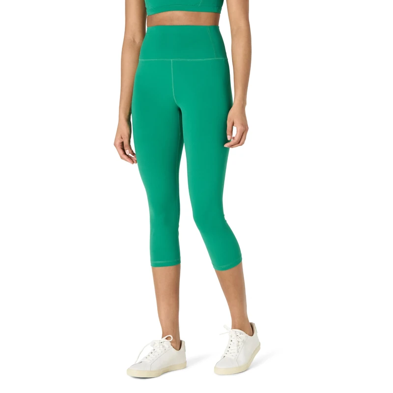 Amazon Essentials Women's Active FormFlex Buttery Soft High Waist 19” (48 cm) Inseam Capri Yoga Workout Leggings, Emerald Green, S - Image 1