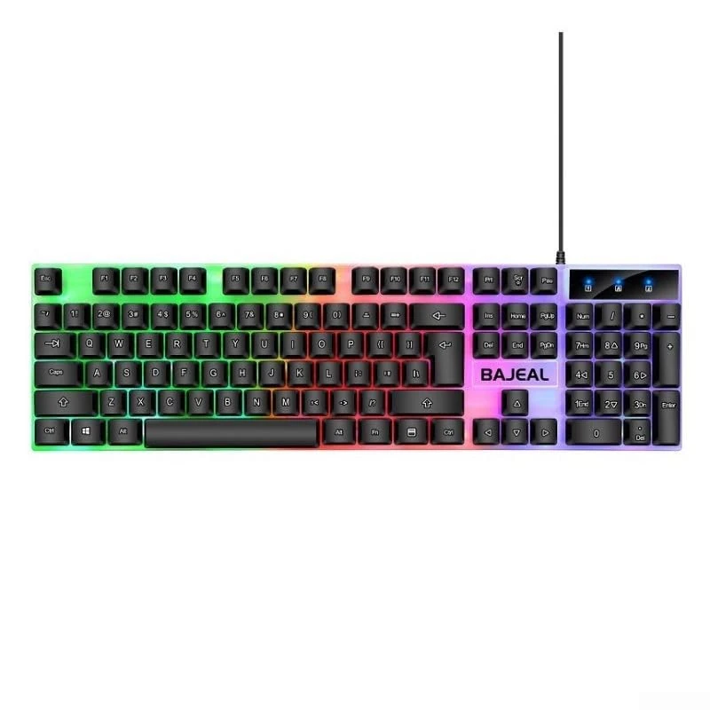 Gettimore Backlit RGB Mechanical Keyboard Featuring Anti Ghosting Technology and Flexible Connectivity Options (Black)