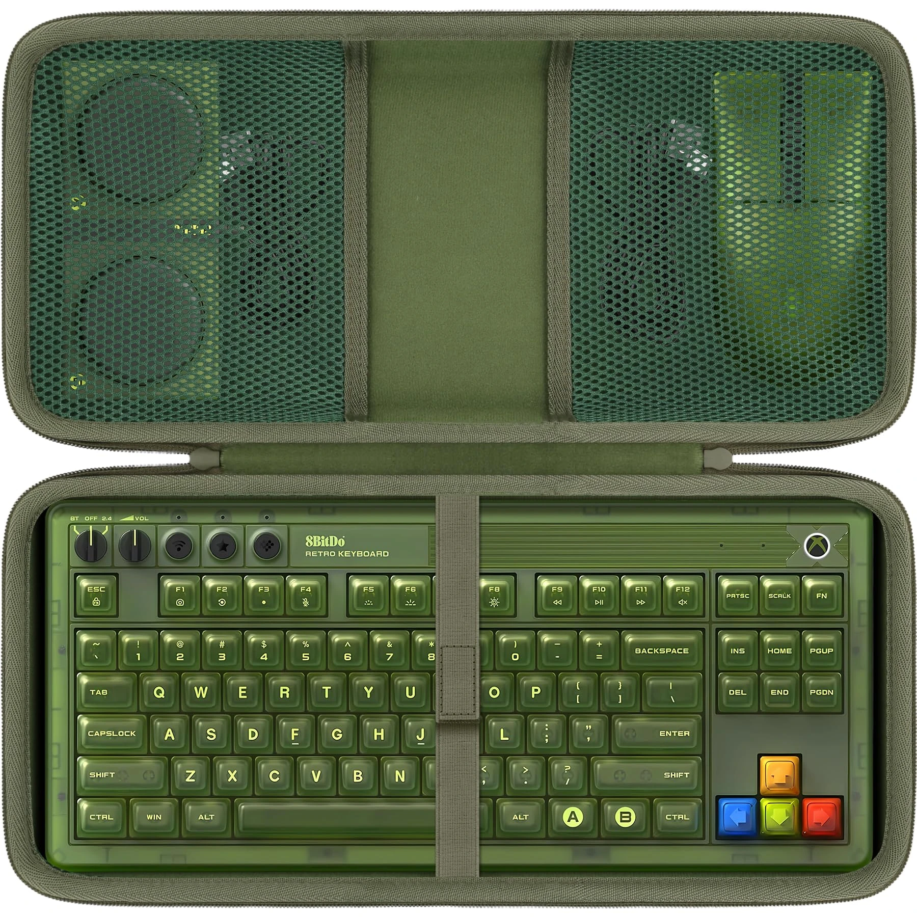 co2CREA Hard Travel Carrying Case for 8BitDo Retro Mechanical Gaming Keyboard 87 Keys Dual Super Programmable Buttons,Case Only