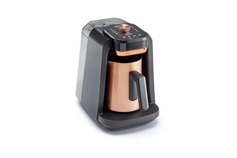 Arzum Okka OK0038 Rich Pro Plus Turkish Coffee and Hot Beverage Maker with Water Tank, Black, 3-pin UK plug (Black and Copper)