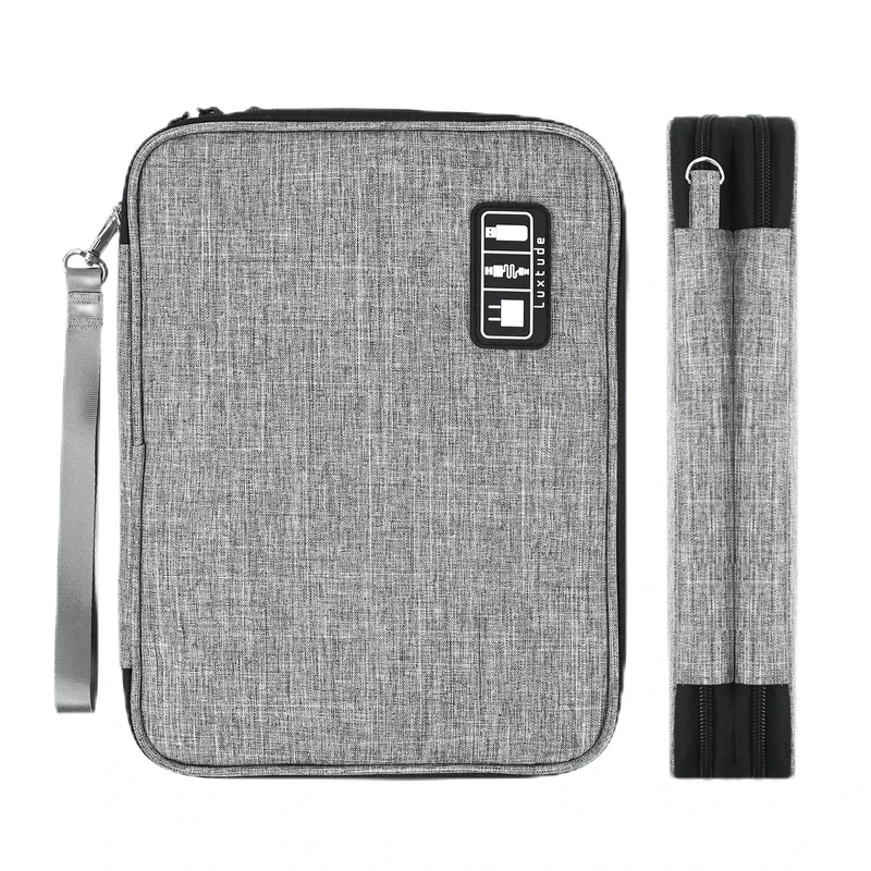 Luxtude Travel Cord Organizer Case, Electronic Case Large, Cable Bag, Tech Bag for iPad Pro(up to 11"), Wall Charger, Electronic Accessories