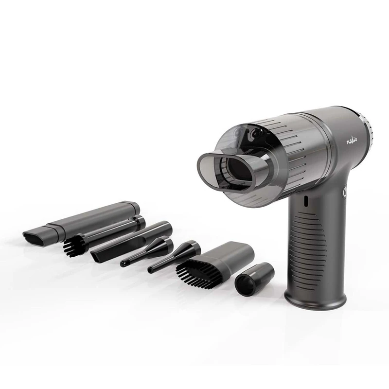 Nedis Handheld Vacuum Cleaner, Powerful 58000 RPM with Brushless Motor Type-C, Rechargeable Mini Vacuum Cleaner Air Blower & Hand Pump for Pet Hair Vehicle Home Office