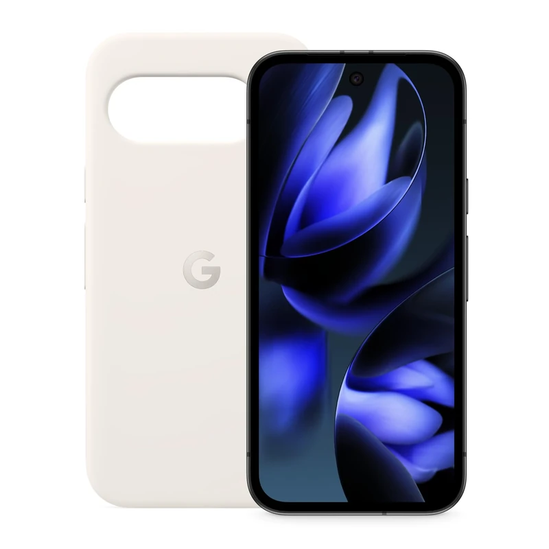 Google Pixel 9a – Unlocked Android Smartphone with AI Camera, All-day Battery and Powerful Security – Obsidian, 256GB + Pixel 9a Case – Porcelain