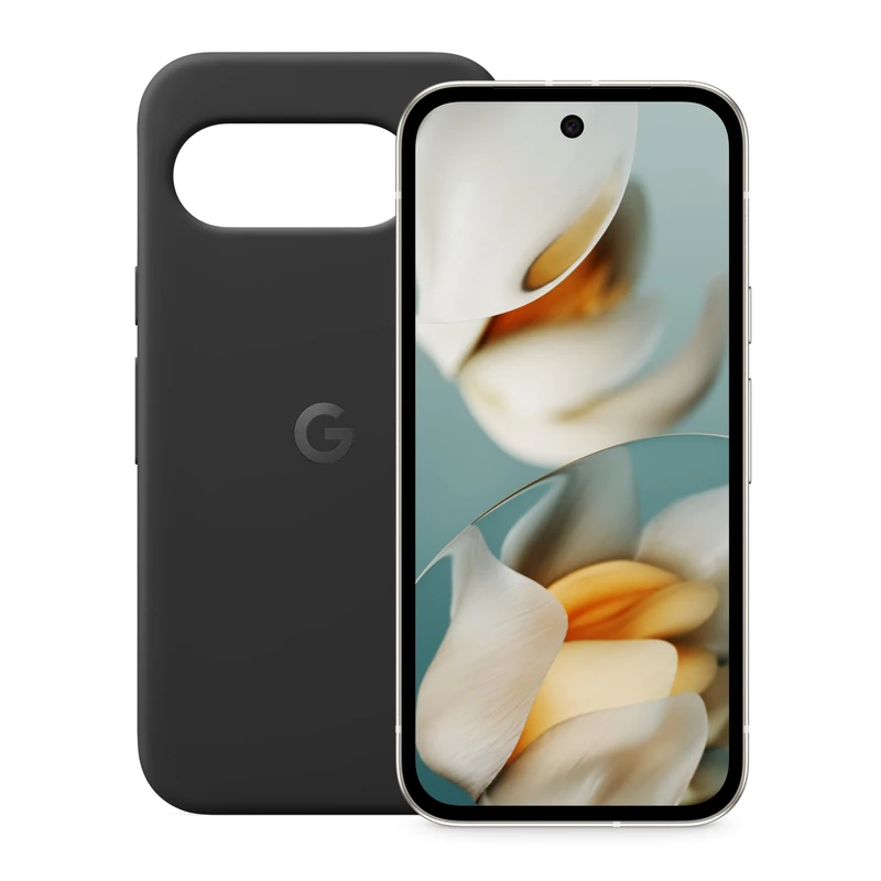 Google Pixel 9a – Unlocked Android Smartphone with AI Camera, All-day Battery and Powerful Security – Porcelain, 128GB + Pixel 9a Case – Obsidian